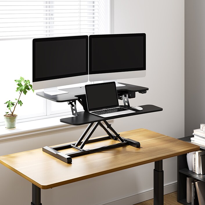 Motorized AlcoveRiser Standing Desk Converters EM7MB 36